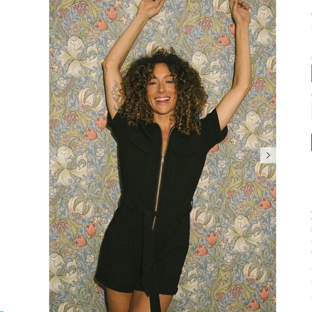 Jackson Rowe Black Zip Coretta Romper